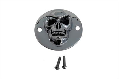 3D Skull Face Ignition Points Cover For Harley-Davidson Shovelhead & Evolution