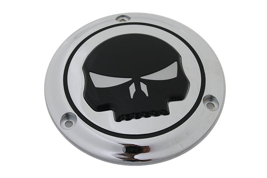 Chrome Skull Derby Cover For Harley-Davidson Big Twin 1970-1998