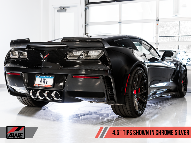 AWE Tuning 14-19 Chevy Corvette C7 Z06/ZR1 (ohne AFM) Touring Edition Axle-Back-Auspuff mit Chromspitzen