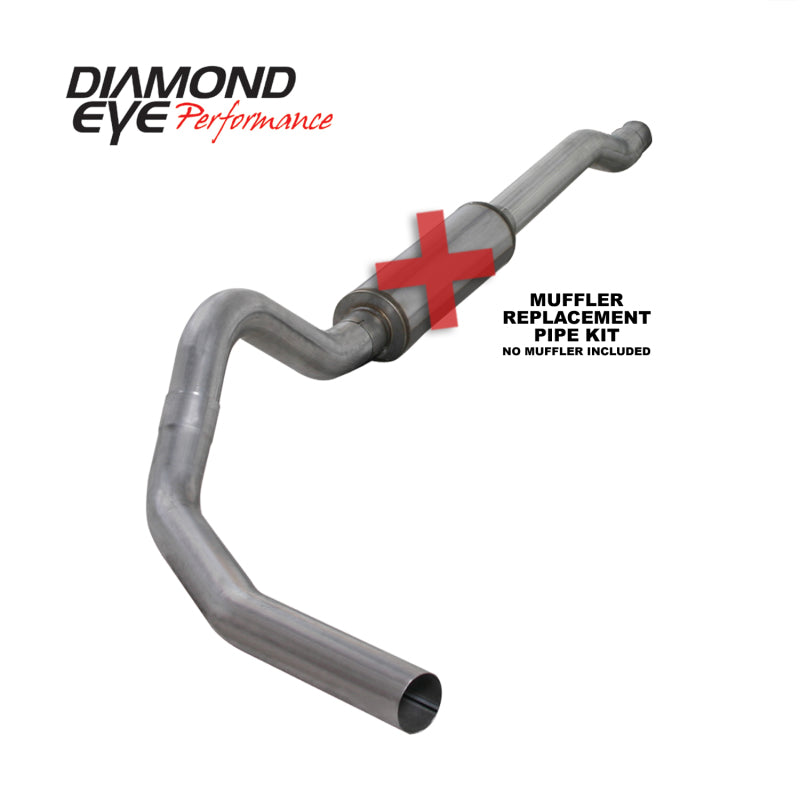 Diamond Eye KIT 4 Zoll CB MFLR Ersatzrohr SGL AL: 03–07 Ford 6,0 ​​l F250/F350 (nur Extended Cab)