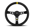 Momo MOD07 Steering Wheel 350 mm -  Black Suede/Black Spokes/1 Stripe