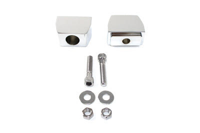 Chrome Rear Axle Adjuster Block Set For Harley-Davidson Dyna 1991-2005