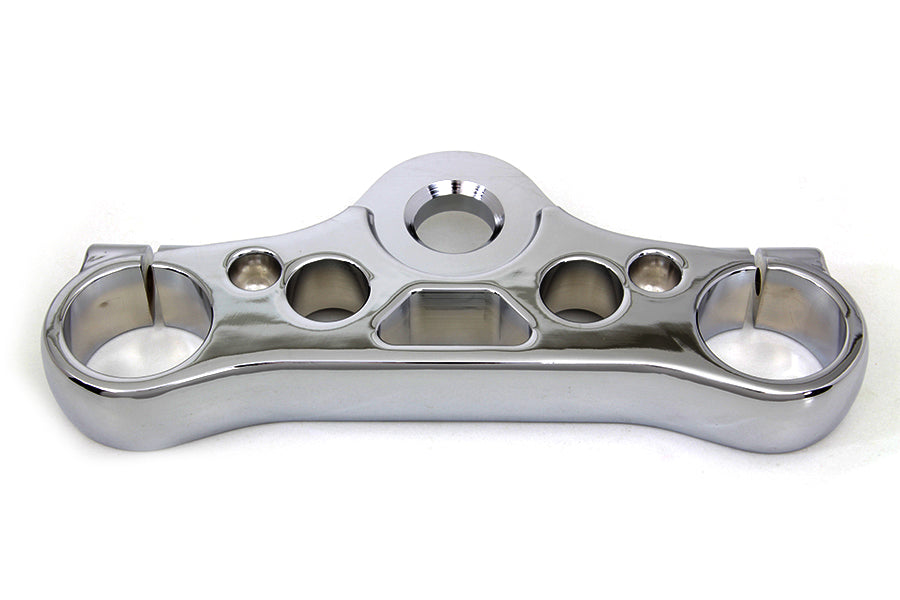 Chrome top upper triple tree clamp for Harley-Davidson Dyna 2008-2017