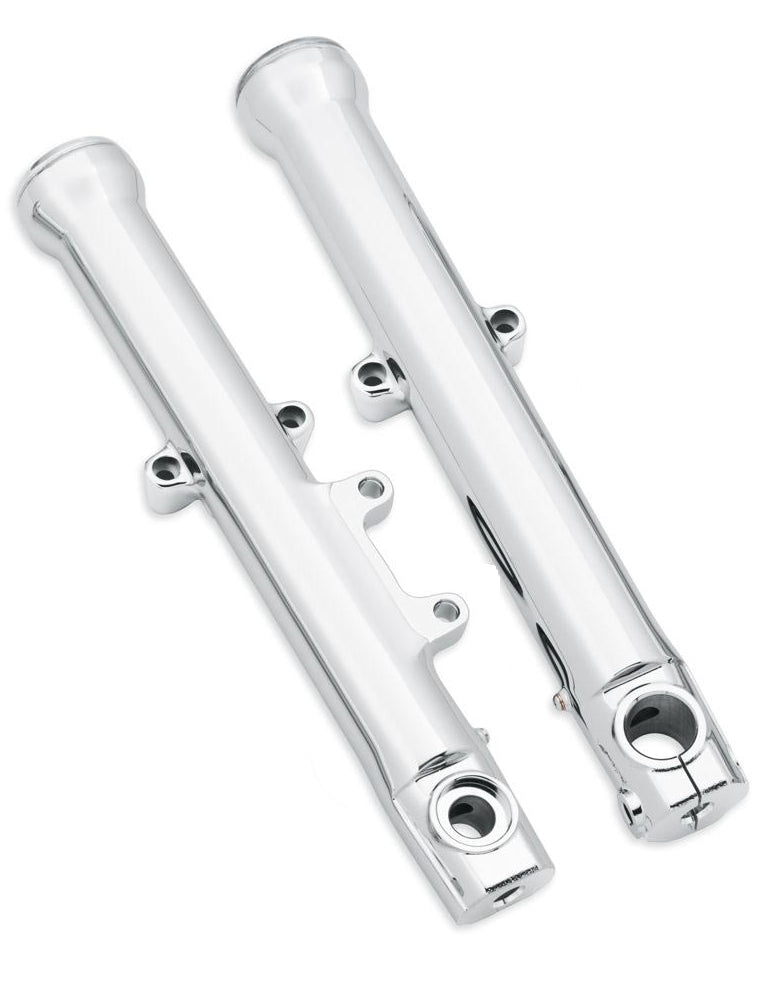 Deslizadores de horquilla inferiores cromados de 39 mm para Harley-Davidson Sportster y Dyna