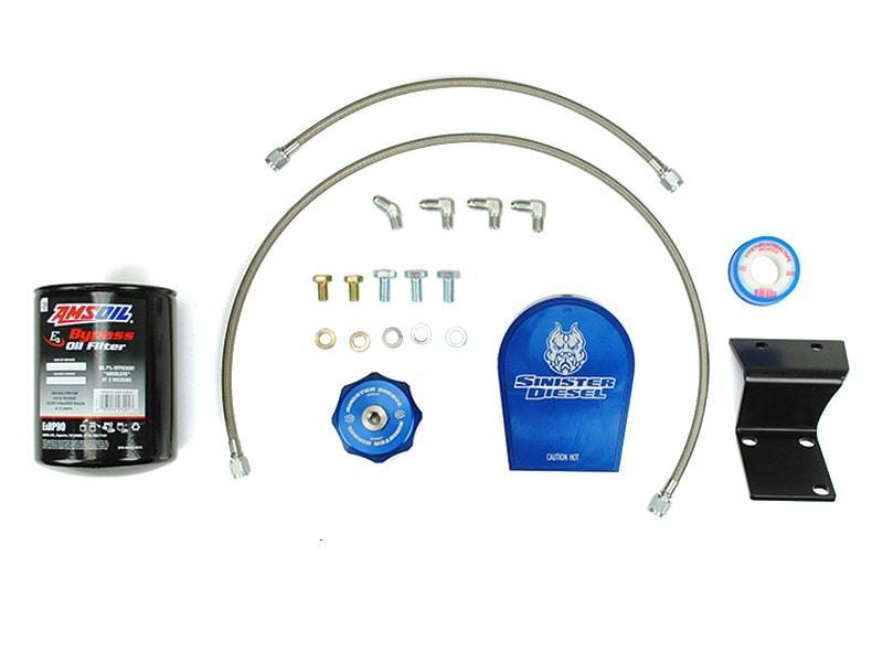 Sistema de filtro de aceite de derivación Cummins 6.7L para Ram 2500/3500 13-18 Sinister Diesel