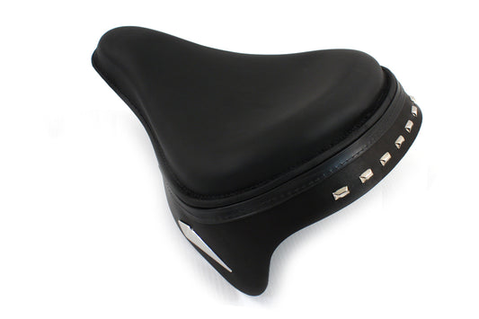 Black Leather Metro Police Solo Seat For Harley-Davidson