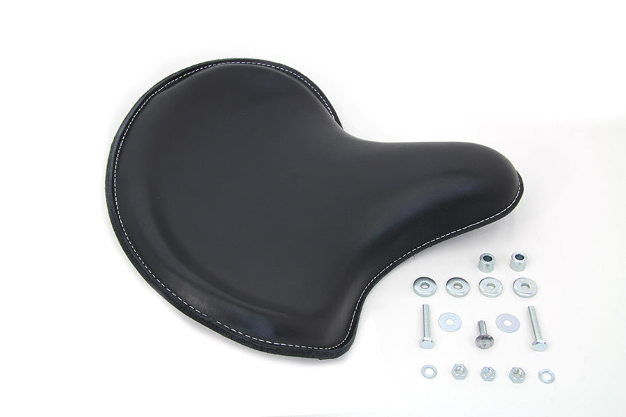 Replica Police Style Black Leather Solo Seat For Harley-Davidson 1936-1984