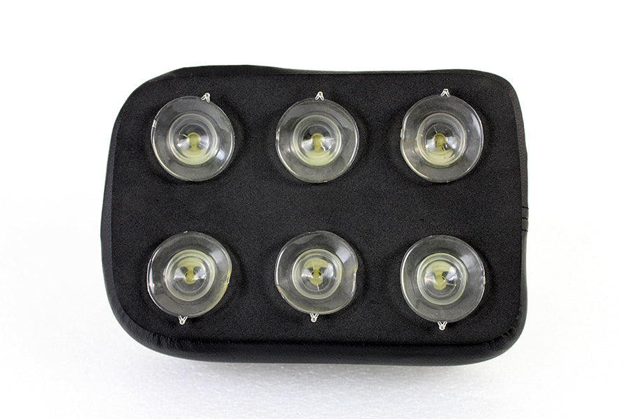 Plain Lick And Stick Vacuum Cups Fender Pad Seat Black For Harley-Davidson