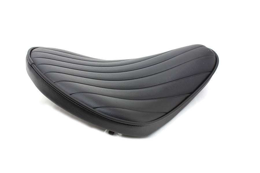 Black Tuck And Roll Bates Style Solo Seat Small For Harley-Davidson