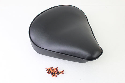 Black Vinyl Solo Seat Smooth for Harley-Davidson