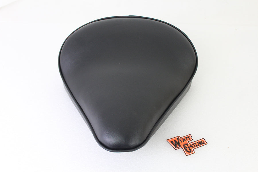 Black Vinyl Solo Seat Smooth for Harley-Davidson