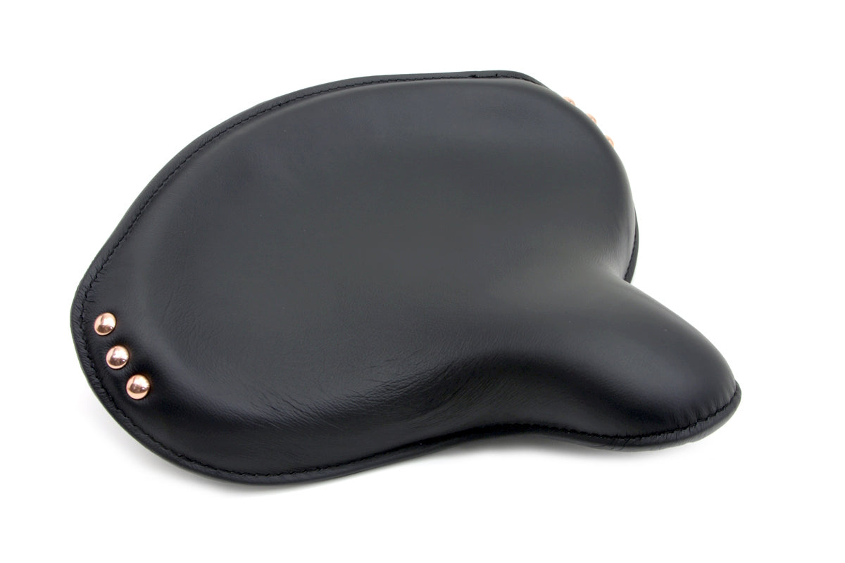 Black Leather Replica Army Solo Seat For Harley-Davidson Flathead WLA 1942-1945