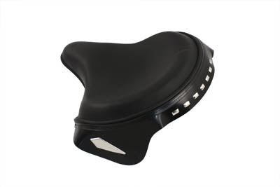 Police Style Black Solo Seat with Spears For Harley-Davidson 1929-1984