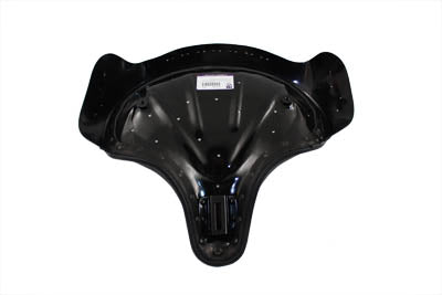 Schwarzer Einzelsitz im Police-Stil mit Spears für Harley-Davidson 1929-1984