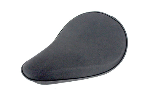 Black Suede Solo Seat Small Pan For Harley-Davidson