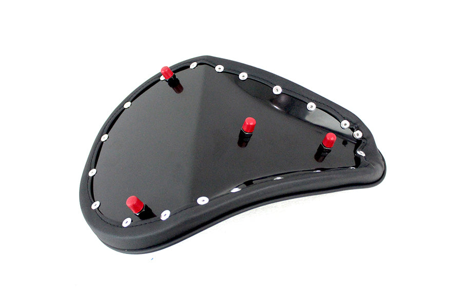 Solositz aus schwarzem Wildleder, kleine Pfanne für Harley-Davidson