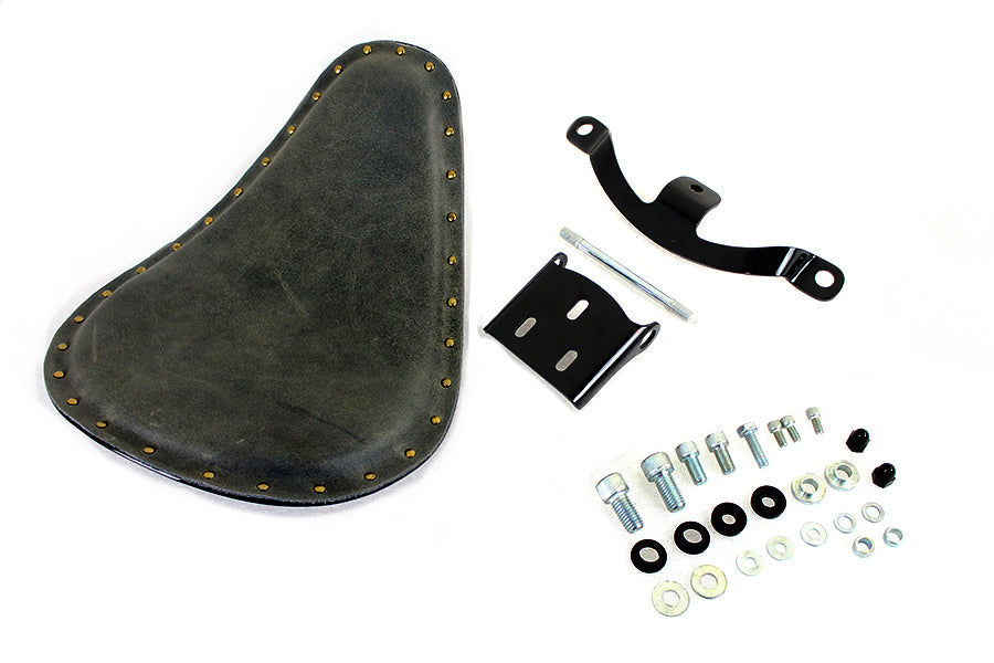 Solid Mount Bates Bobber Solo Seat Kit For Harley-Davidson Sportster
