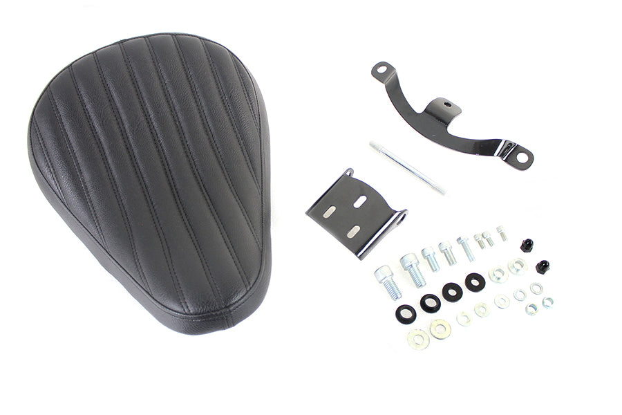 Solid Mount Bates Tuck And Roll Solo Seat Kit For Harley-Davidson Sportster