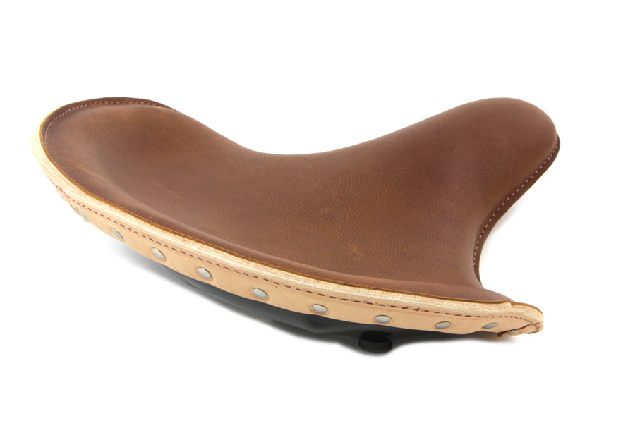 K Model Style Brown Leather Replica Solo Seat für Harley-Davidson 1936-1939