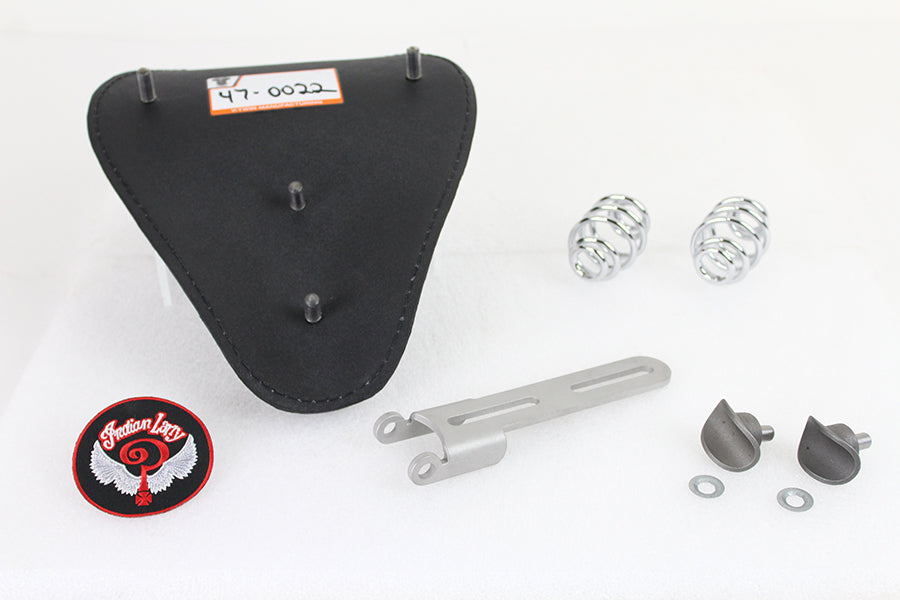 Indian Larry Style Solo Seat Kit Black For Harley-Davidson