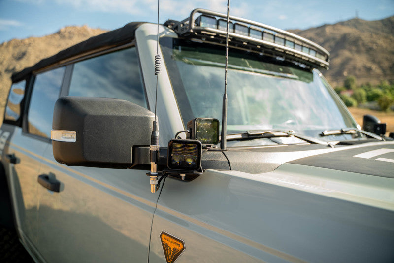 DV8 Offroad 2021 Ford Bronco A-Säule Doppellicht-Pod-Absenkhalterungen