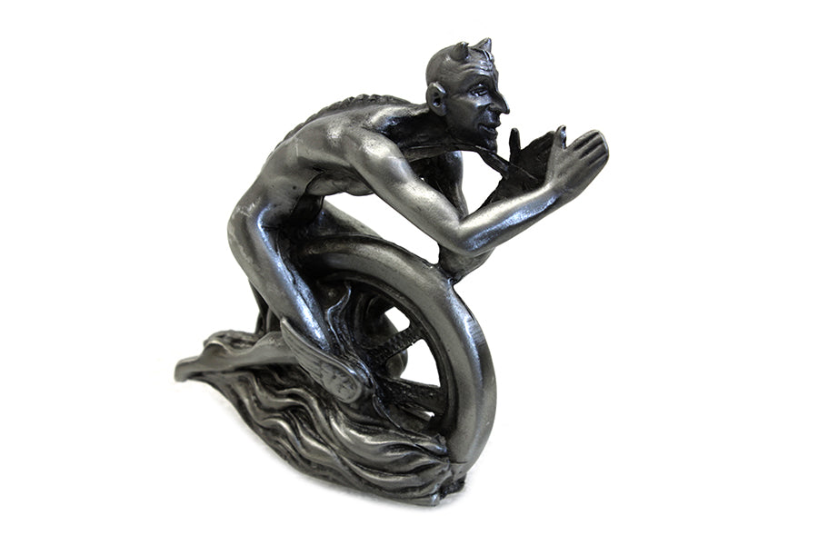 Vintage Devil & Wheel Fender Ornament For Harley-Davidson