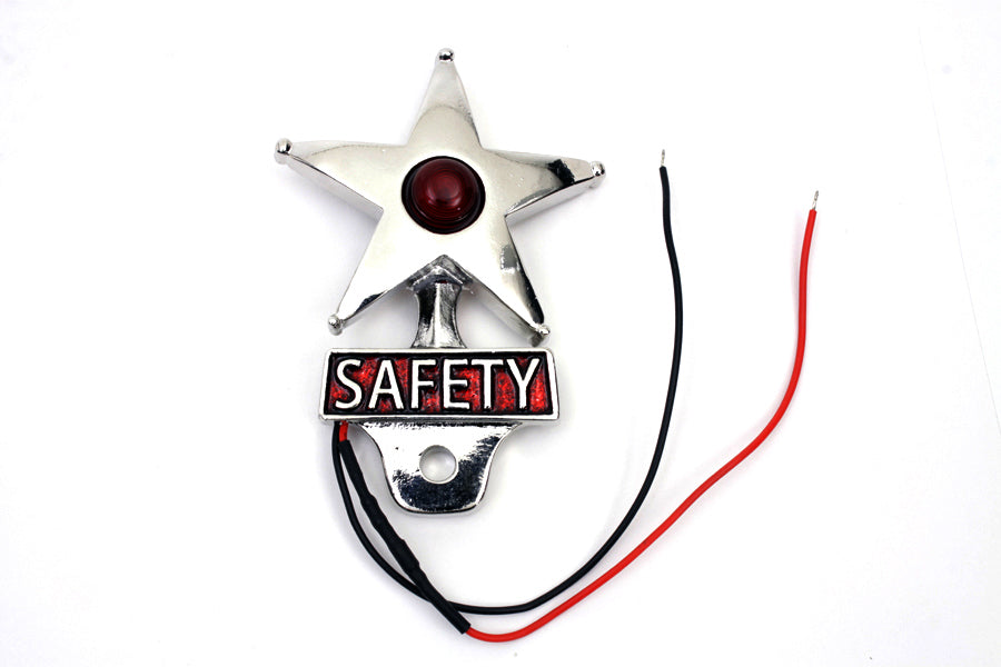 Safety License Plate Topper with LED Ruby Reflector For Harley-Davidson
