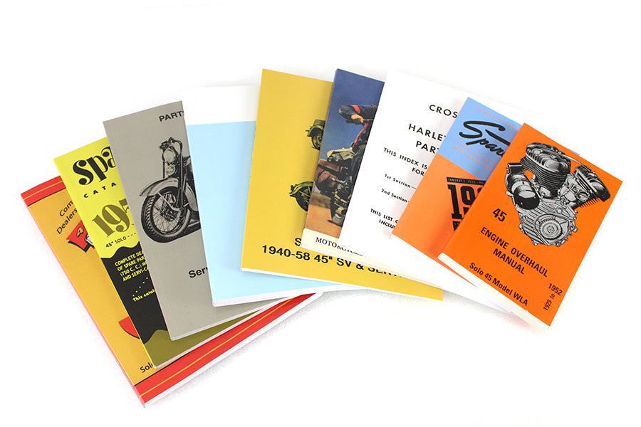 Harley-Davidson Flathead 45" WL GJ Models Workshop Manual Book Library Set