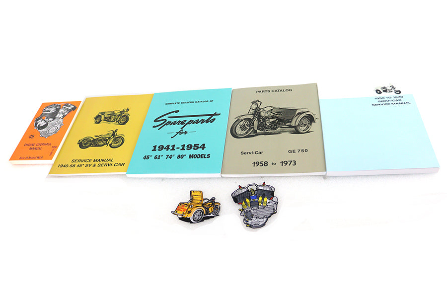 Service Manual Book Set For Harley-Davidson Flathead 45" 1941-1973