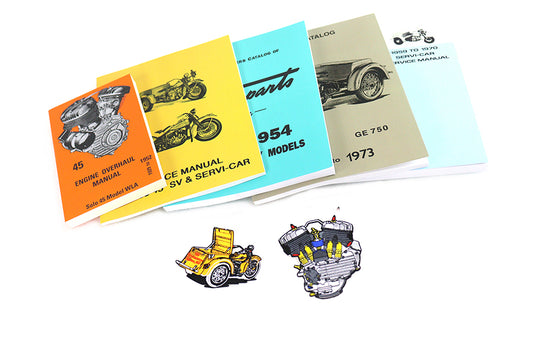 Service Manual Book Set For Harley-Davidson Flathead 45" 1941-1973