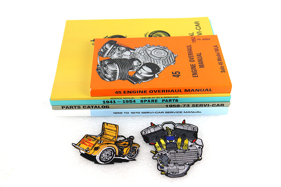 Service Manual Book Set For Harley-Davidson Flathead 45" 1941-1973