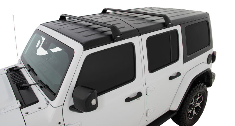 Rhino-Rack 07–22 Jeep Wrangler JK/JL 4-Türer Hardtop Vortex SG 2-Stangen-Dachgepäckträger – Schwarz