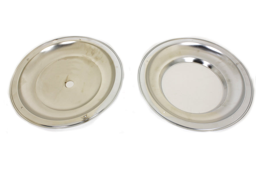 16" Front Or Rear Wheel Cover Set Chrome For Harley-Davidson 1937-1971