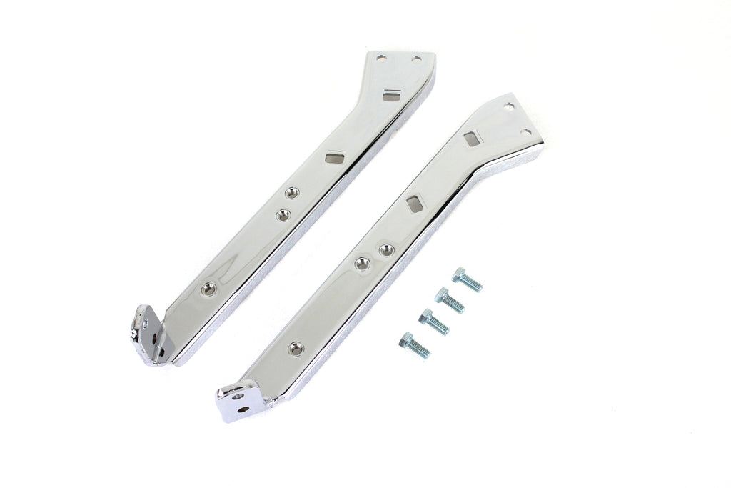 Reinforced Chrome Saddlebag Guard Kit Brackets For Harley-Davidson 1979-2008