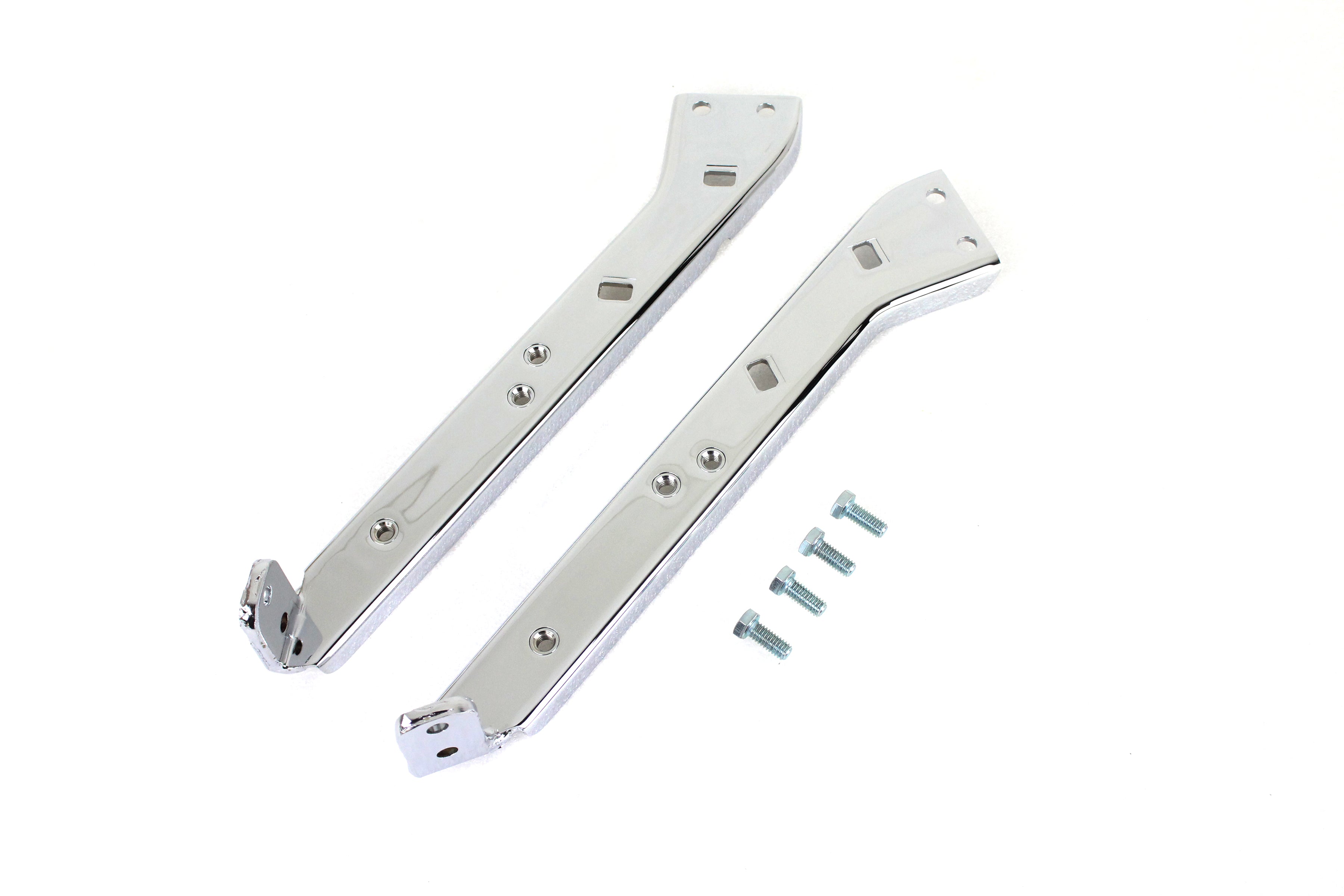 Reinforced Chrome Saddlebag Guard Kit Brackets For Harley-Davidson 1979-2008