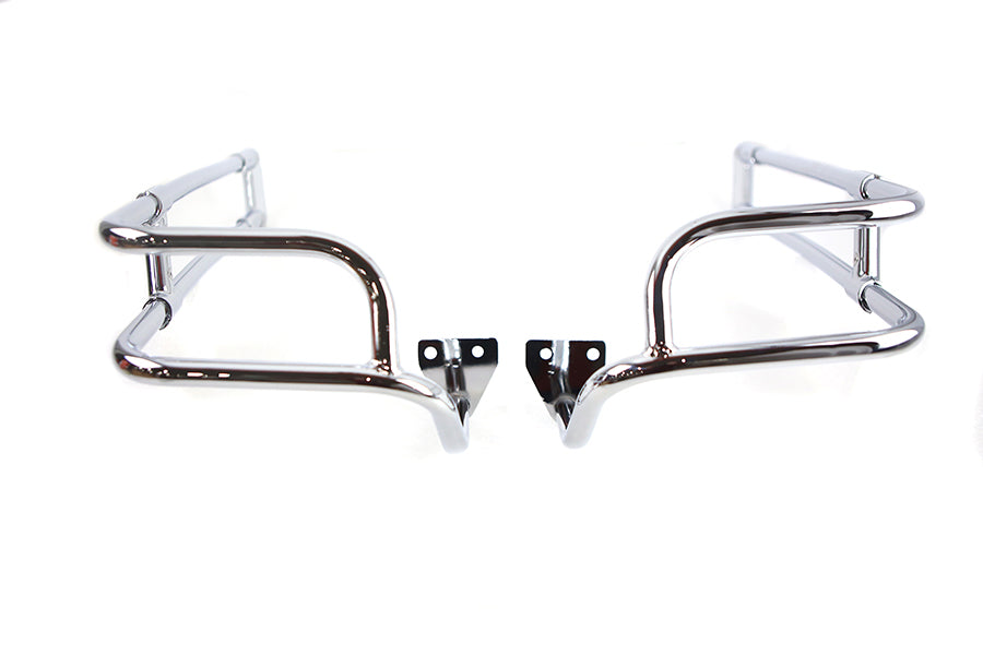 Chrome Saddlebag Guard Rails For Harley-Davidson Touring 2014 And Later