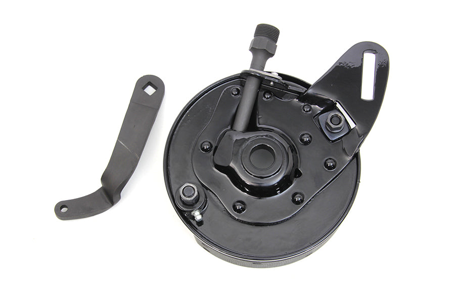 Black Rear Brake Backing Plate Assembly For Harley-Davidson 45" 1941-1952