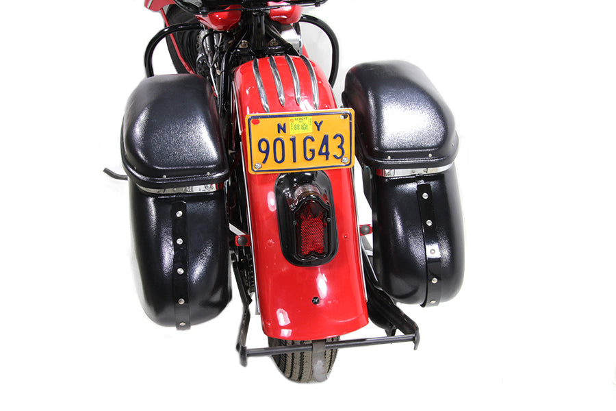 Buco Black Magic Royalite Bubble Saddlebag Set For Harley-Davidson FL 1958-1984