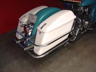 Chrome Saddlebag Guard Kit For Harley-Davidson 1968-1977