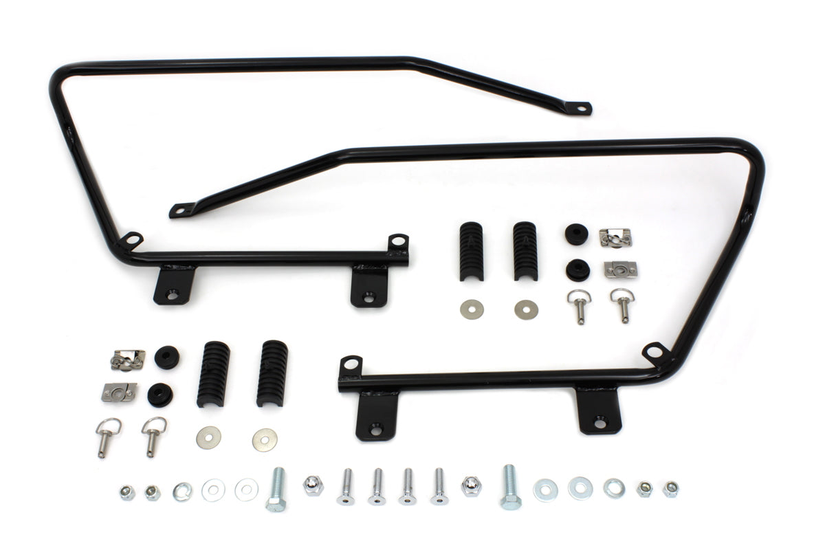 Touring Hard Saddlebag Installation Brackets Black For Harley-Davidson Softail