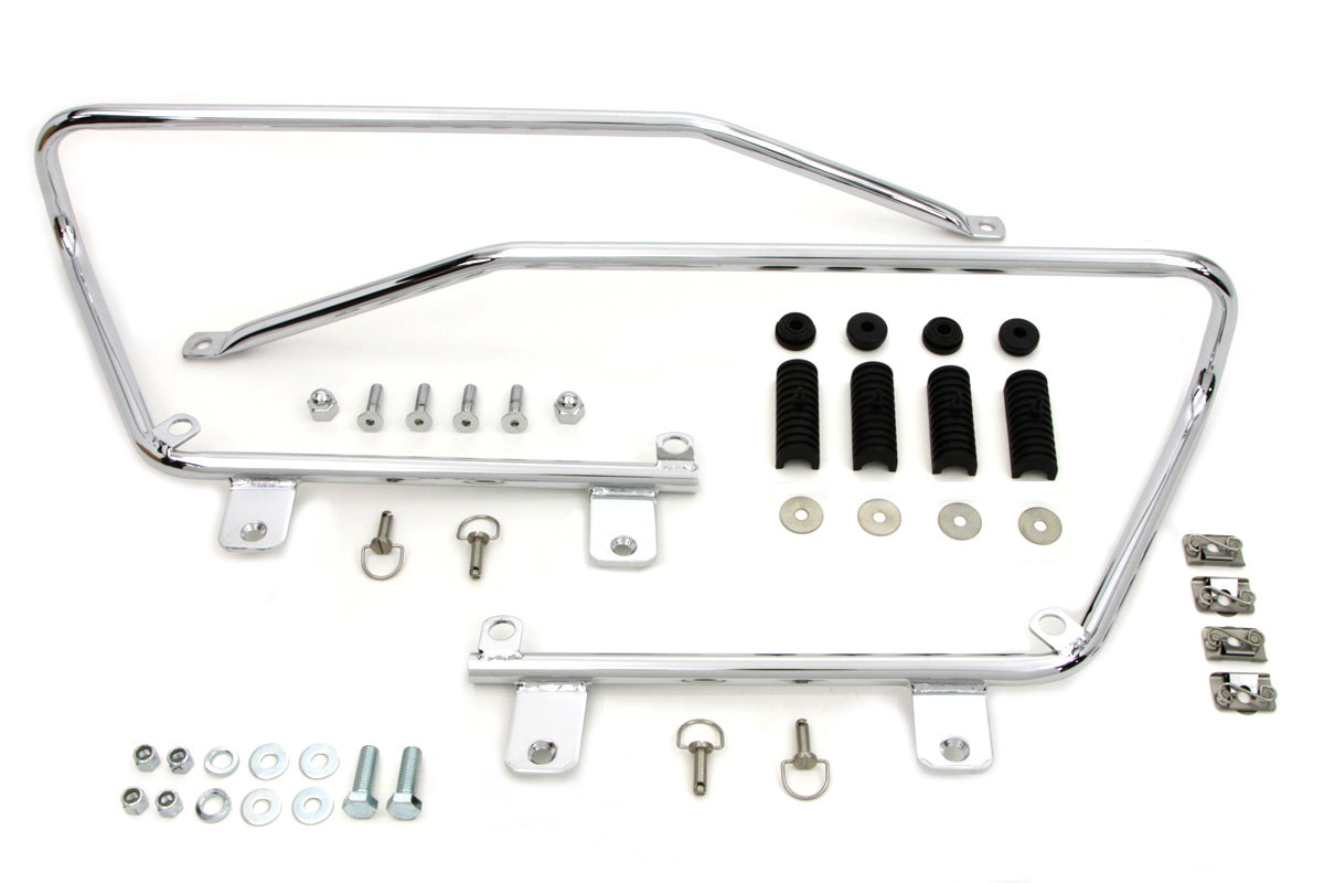 Touring Hartschalen-Satteltaschen-Montagehalterungen Chrom für Harley-Davidson Softail