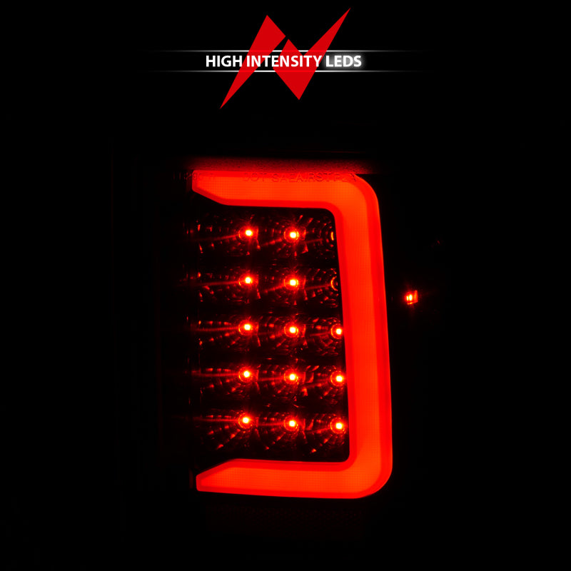 ANZO 1993-1997 Ford Ranger LED-Rücklichter mit Lichtleiste, schwarzes Gehäuse, getönte Linse