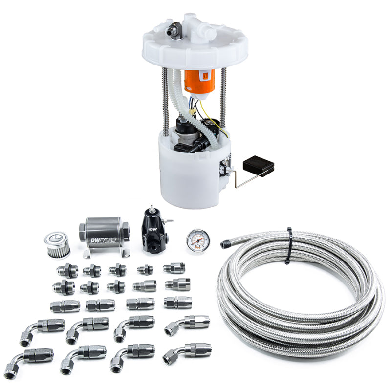 Módulo de bomba y kit de retorno con líneas de combustible CPE de DeatschWerks 06-11 Honda Civic Si K20 DW400