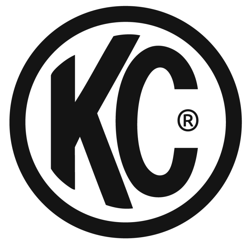 KC HiLiTES 6 Zoll, runde, weiche Hülle (Paar) – Schwarz mit gelbem KC-Logo