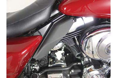 Mid Frame Air Deflector Kit Black For Harley-Davidson Touring 2001-2008