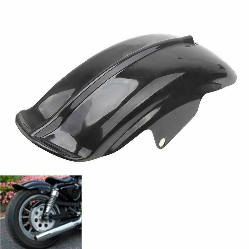 Ribbed Rear Bobber Fender Black For Harley-Davidson Sportster 1994-2003