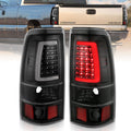 ANZO 1999-2002 Chevy Silverado 1500 LED-Rücklichter, Plank Style, schwarz, mit klarer Linse