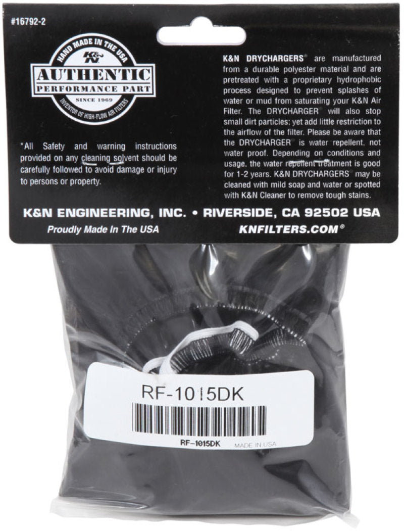 Envoltura para filtro de aire Drycharger de K&amp;N, color negro