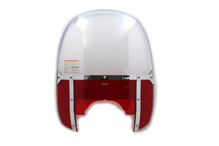 Beaded Windshield Red For Harley-Davidson FLH 1960-1984