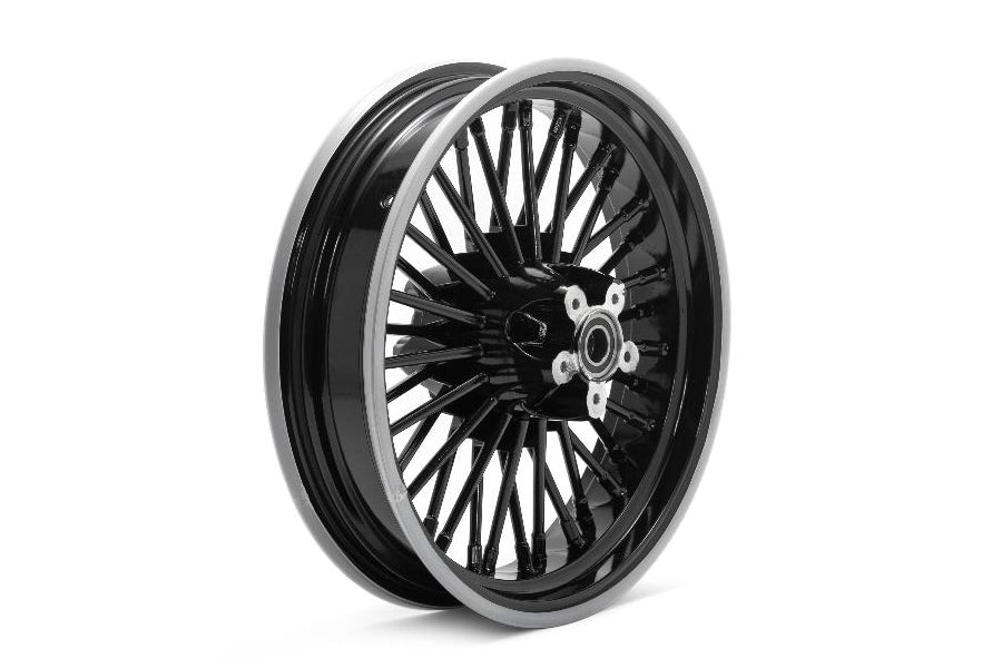 Vorne 16" x 3,5" x 36 Fat Spoke Mattschwarzes Rad für Harley-Davidson